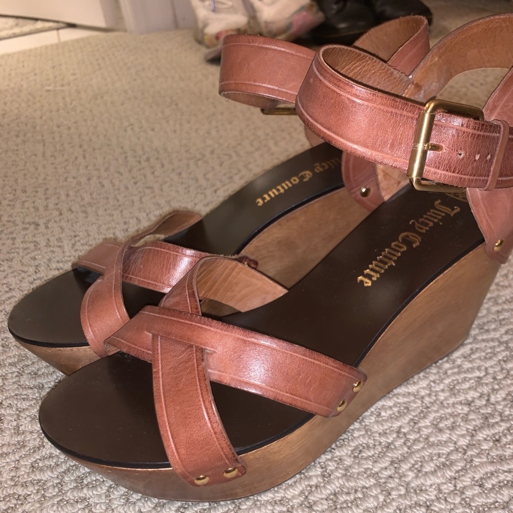 VINTAGE Juicy Couture Wooden Wedges